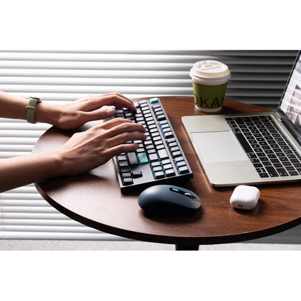 Keychron B33 Keyboard and BM25 Mouse Wireless Combo, 80% TKL, Black/Green - Arabic Layout