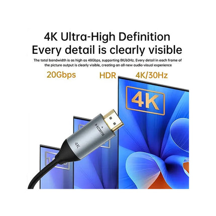Aspor HDR HDMI to Type-C Cable (2 M)
