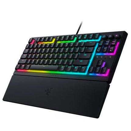 Razer Ornata V3 Tenkeyless Low-profile RGB Tenkeyless Mecha-Membrane Wired Gaming Keyboard (US Layout) - Black