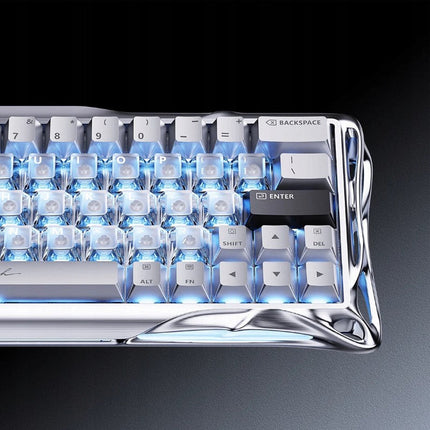 GravaStar Mercury V60 Pro 60% Hall Effect Magnetic Switch Gaming Keyboard - Chrome Silver