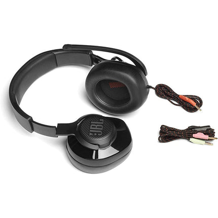 JBL Quantum 200 Wired Over-Ear Gaming Headphones, Black