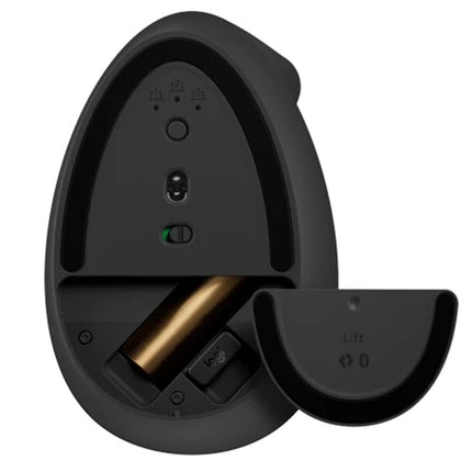 Logitech Lift Vertical Ergonomic Wireless & Bluetooth Mouse - Graphite