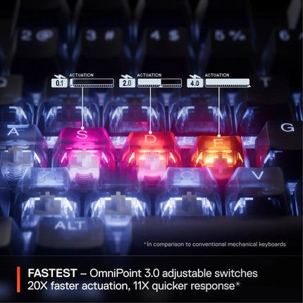 SteelSeries Apex Pro Mini Gen 3 Wired RGB Magnetic Switch Mechanical Gaming Keyboard - Black (US Layout)