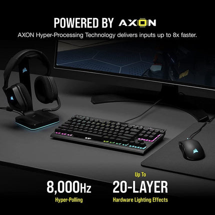 Corsair K70 TKL CHAMPION SERIES Wired RGB Optical-Mechanical Gaming Keyboard - Black