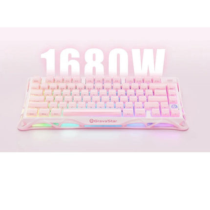 GravaStar Mercury K1 75% Wireless Mechanical Gaming Keyboard_Special Edition - Sakura Pink