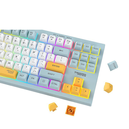 Twisted Minds Spectrum Series Wired Keyboard 80% Compact Gasket structure Membrane - (English / Arabic) Layout