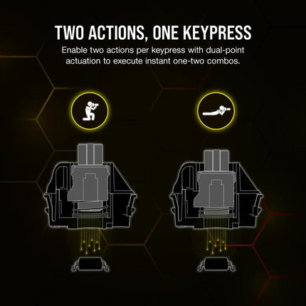 Corsair K70 MAX RGB Magnetic-Mechanical Gaming Keyboard, Adjustable CORSAIR MGX Switches - Black