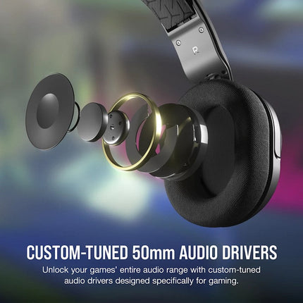 Corsair HS35 SURROUND v2 Multiplatform Wired Gaming Headset for PC, PS5, Xbox & Mobile - Black