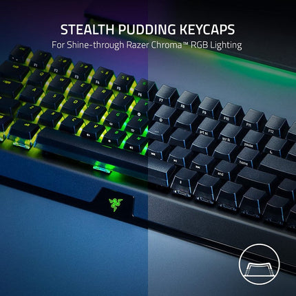 Razer BlackWidow V3 Mini HyperSpeed Wireless 65% RGB Mechanical Gaming Keyboard, Phantom Edition (US Layout) - Black