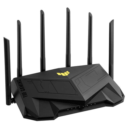 Asus TUF Gaming AX6000 Dual Band WiFi 6 Gaming Router with Dedicated Gaming Port, Dual 2.5G Port, 3 Steps Port Forwarding, AiMesh for mesh WiFi, Ai Protection Pro Network Security and AURA RGB lighting
