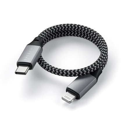 Satechi USB C to Lightning Cable 10" - Space Grey