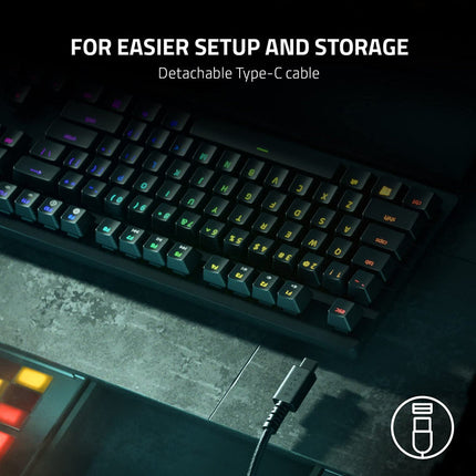 Razer Huntsman V2 Tenkeyless Optical Wired Gaming Keyboard (US Layout) - Black
