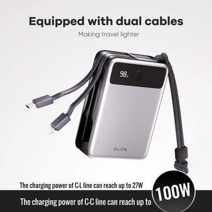 ZLOS MB20 65W 20000mAh Power Bank with Built-in Cables (2 Years Warranty)