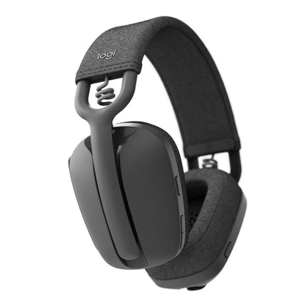 Logitech Zone Vibe 100 Wireless Headset, 40mm Audio Drivers, Bluetooth Connectivity, Upto 30 M Range, Flip-to-Mute Noise-Canceling Mic, 20 Hr Battery Life, Memory Foam & Fabric Cushioning, USB-C