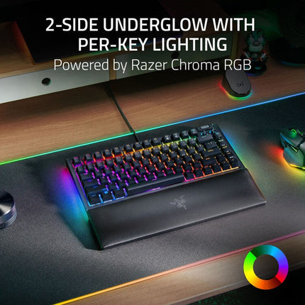 Razer BlackWidow V4 75% Mechanical Gaming Keyboard, Orange Tactile Switches - Black