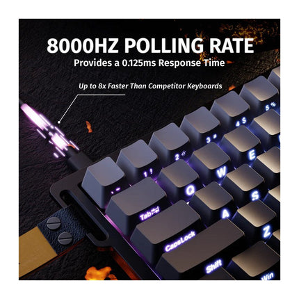 ATTACK SHARK X68 HE 60% Wired 8KHz Rapid Trigger Keyboard Magnetic Switch - Moon Light Black Gradient