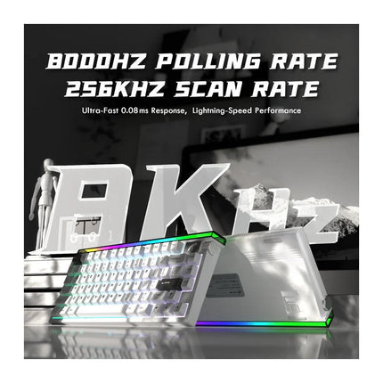 ATTACK SHARK R85 HE Rapid Trigger 75% Wired 8KHz Magnetic Keyboard with Custom Lightbox