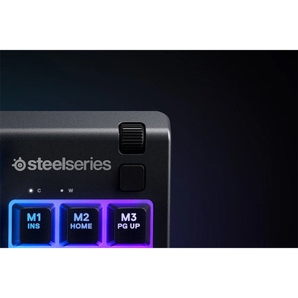 SteelSeries Apex 3 TKL Water Resistant Whisper Quiet Keyboard with RGB Lighting Gaming Keyboard - Black (Arabic layout)