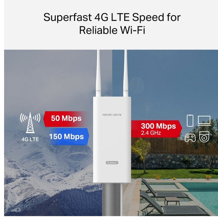 Mercusys 300 Mbps Wireless 4G LTE Outdoor/Indoor Router