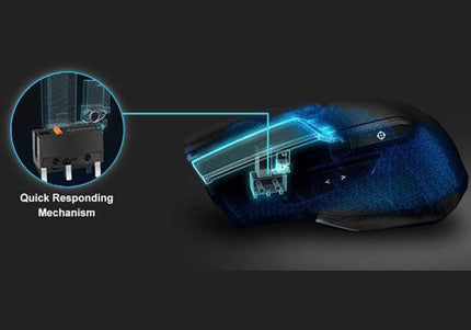 EVGA X17 Customizable, 16000 DPI, Wired Gaming Mouse - Black