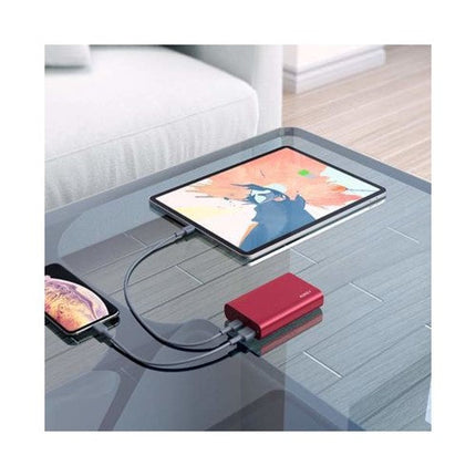 Aukey 10000mAh USB-C Power Bank with Quick Charge 3.0 &amp; Power Delivery - Red