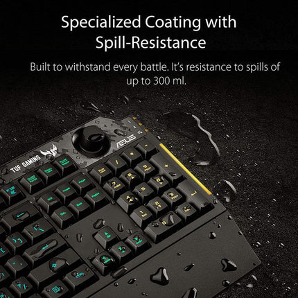 Asus RA04 TUF Gaming K1 RGB Wired Gaming Keyboard, Arabic - Black