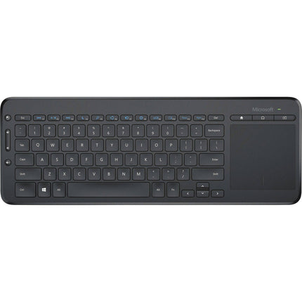 Microsoft Wireless All-In-One Media Keyboard Built in Multi-TouchPad, Comfortable Use - Black