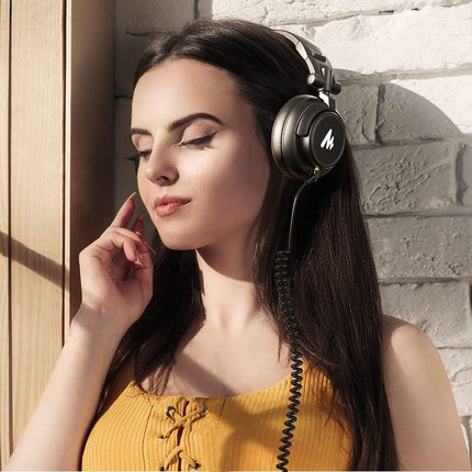 Maonocaster AU-MH601 Studio Monitoring Over Ear Headphone For Music, DJ & Podcast - Black