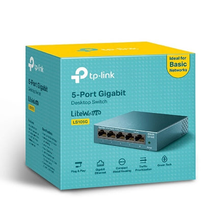 TP-Link LS105G 5-Port 10/100/1000Mbps Desktop Network Switch