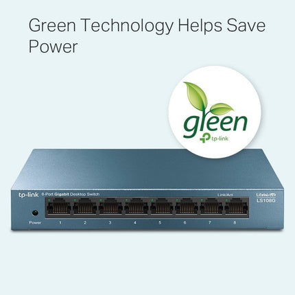 TP-Link LS108G 8 Port Gigabit Desktop Switch Metal