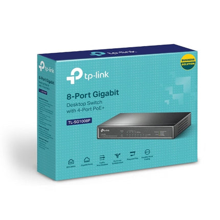 TP-Link TL-SG1008P 8-Port Gigabit Desktop PoE Switch with 4-Port PoE+