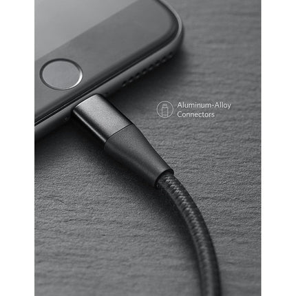 Anker Powerline+ II Lightning Cable, MFi Certified (0.9m/3ft) C89, Black