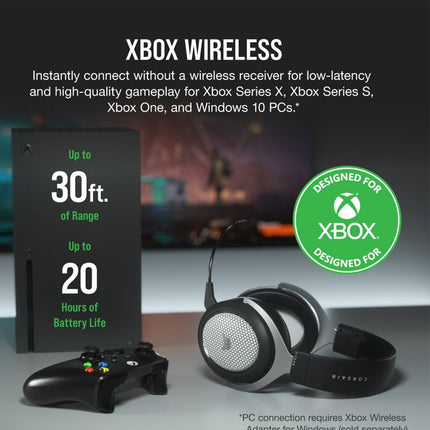 Corsair HS75 XB Wireless Gaming Headset for Xbox Series X & Xbox One - Black