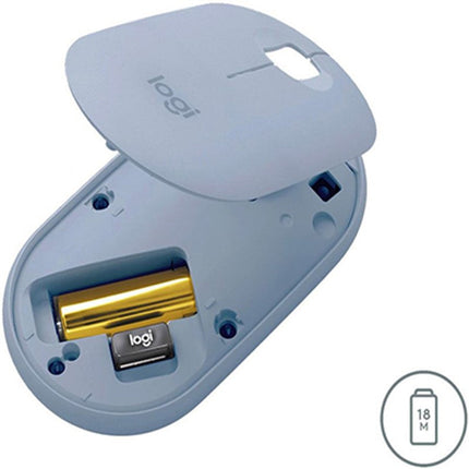 Logitech Pebble M350 Wireless Mouse - Blue/Grey