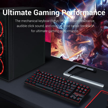 Redragon Kumara K552 Mechanical 80% TKL Gaming Keyboard - Black