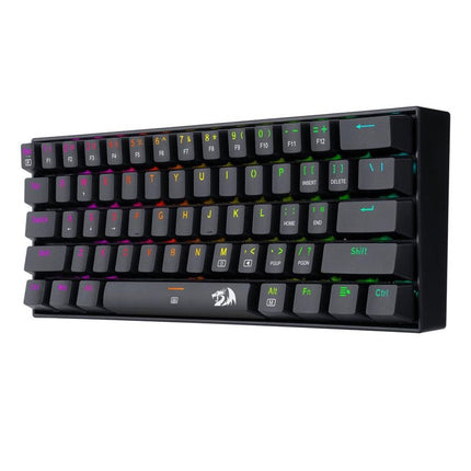 Redragon DragonBorn K630 RGB Portable 61 Key Wired Mechanical Gaming Keyboard - Black