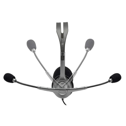 Logitech H110 Wired On Ear Headphones With Mic, Stereo With Noise-Cancelling, 3.5mm Dual Audio Jack