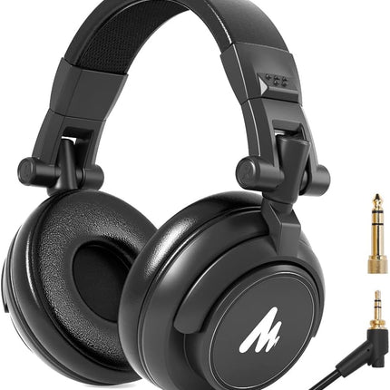 Maonocaster AU-MH601 Studio Monitoring Over Ear Headphone For Music, DJ & Podcast - Black