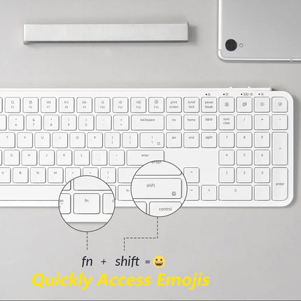 Keychron B6 Pro Full-Size Ultra-Slim Wireless ZMK Custom Keyboard for Windows & Mac, English/Arabic - Ivory White