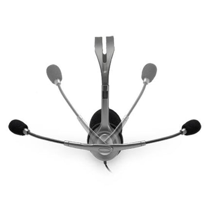 Logitech Stereo Headset H111, Bi-directional Microphones Type, Adjustable Headband, 3.5mm Audio Jack - Black