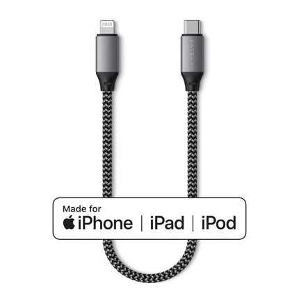 Satechi USB C to Lightning Cable 10" - Space Grey