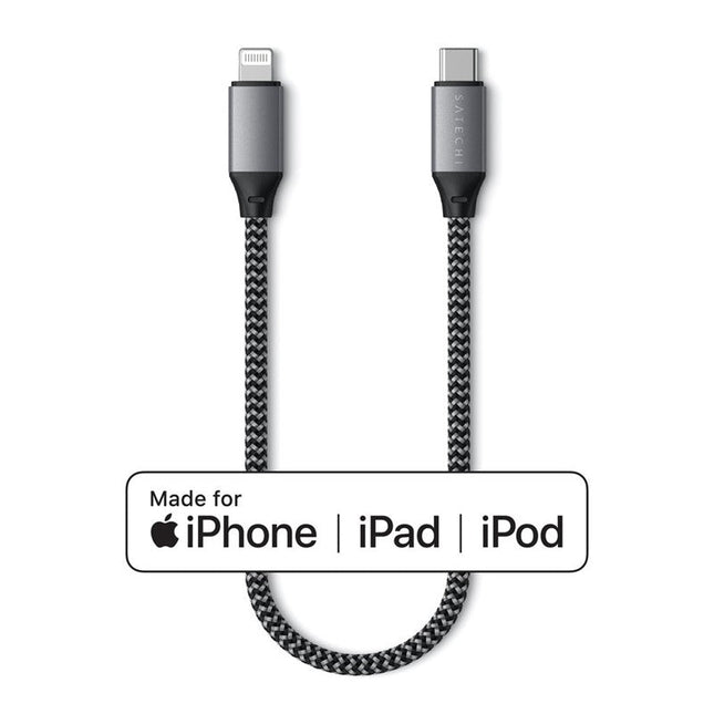 Satechi USB C to Lightning Cable 10" - Space Grey