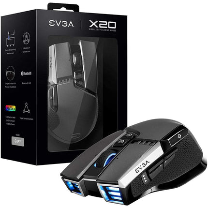 EVGA X20 Customizable, 16000 DPI, Wireless Gaming Mouse - Black