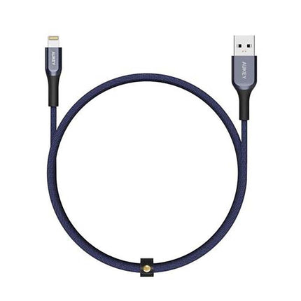 Aukey Kevlar Core MFi Lightning To USB-A Cable, 1.2 M - Blue