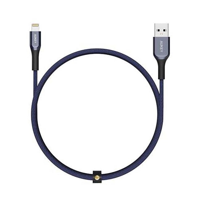 Aukey Kevlar Core MFi Lightning To USB-A Cable, 1.2 M - Blue