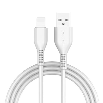 Jellico KDS-30 Cable, Fast Charging 3.1A USB Type A (Male) to Lightning, 1 M - White