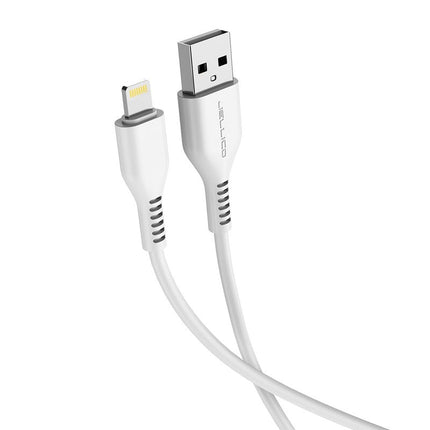 Jellico KDS-30 Cable, Fast Charging 3.1A USB Type A (Male) to Lightning, 1 M - White