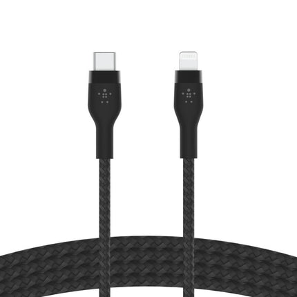 Belkin BoostCharge Pro Flex Braided USB Type C to Lightning Cable (3M), MFi Certified 20W Fast Charging PD Power Delivery for iPhone