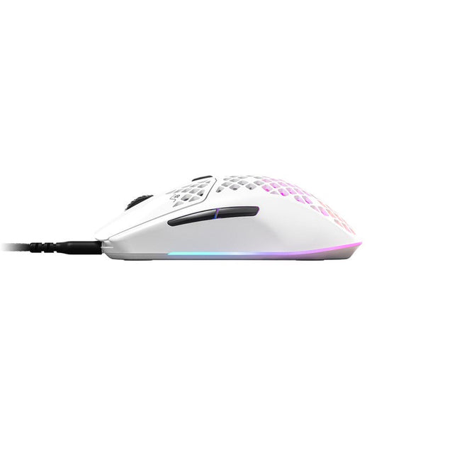 SteelSeries AEROX 3 (2022 Edition) RGB Wired Gaming Mouse - Snow