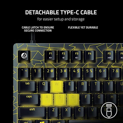 Razer Huntsman V2 Tenkeyless Gaming Keyboard: Fast Linear Optical Switches Gen2, PBT Keycaps - ESL Edition